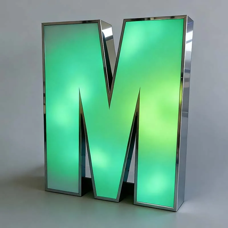 stainless-rgb-letters real project